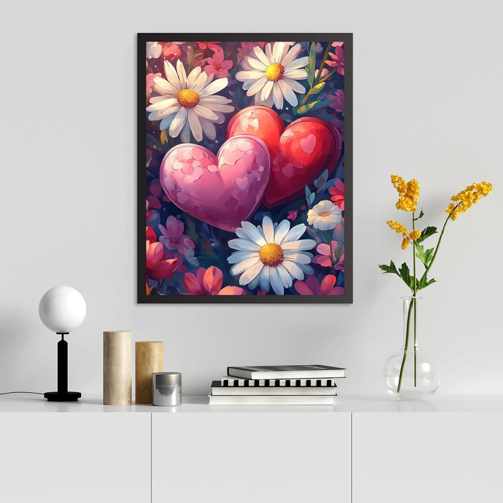 Valentine Gnome Truck Paint by Numbers Kit for Adults DIY Canvas 16x20