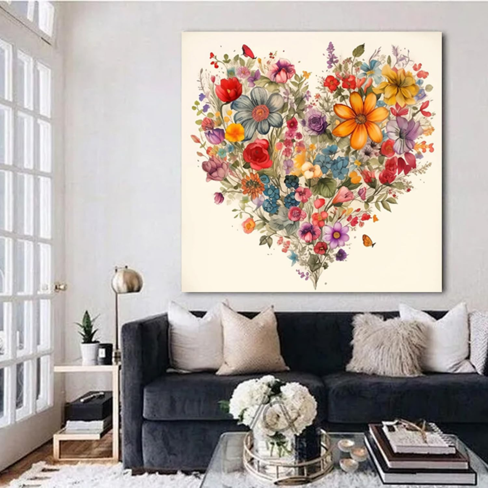 Valentine’s Day Flower Paint by Numbers Kit for Adults & Kids