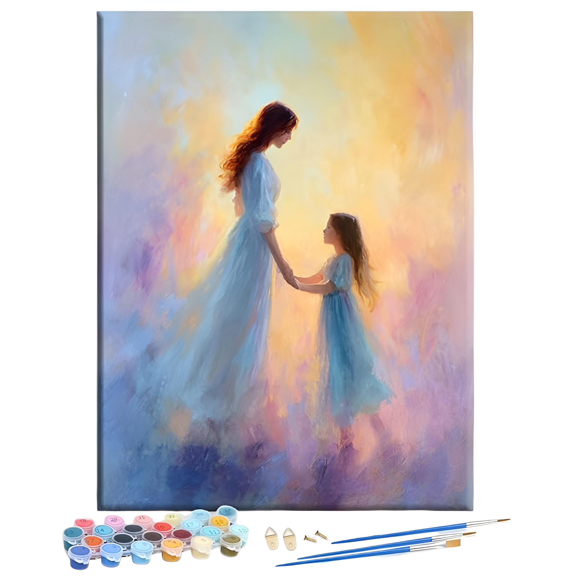 Mother in The Rainbow Mothers Day Framed Canvas DIY Paint by Numbers Kit 