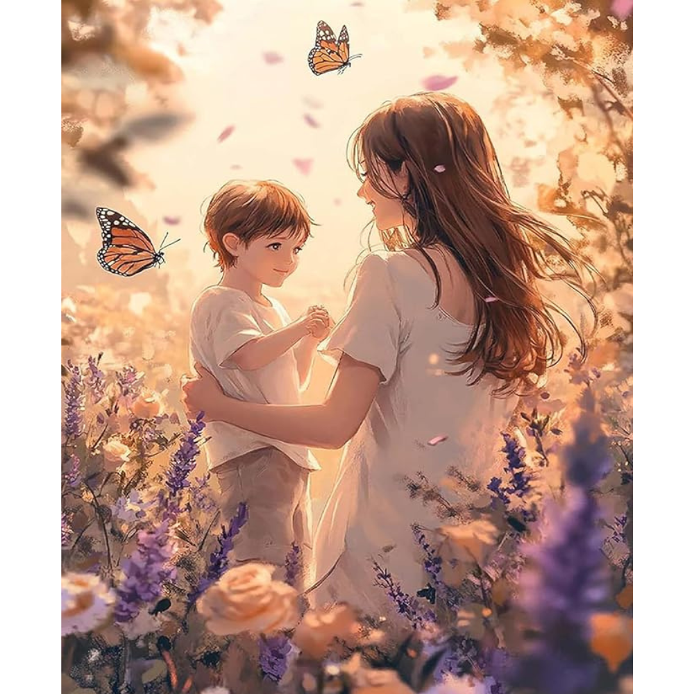  Paint by Numbers Kit for Adults Mother's Day 16x20Inch Canvas