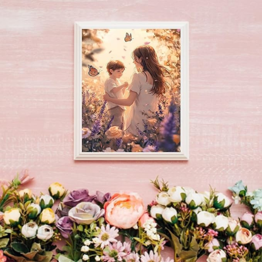  Paint by Numbers Kit for Adults Mother's Day 16x20Inch Canvas