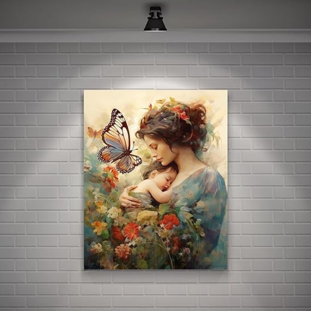 Paint by Numbers Mother's Day for Adults, Acrylic Oil Painting by