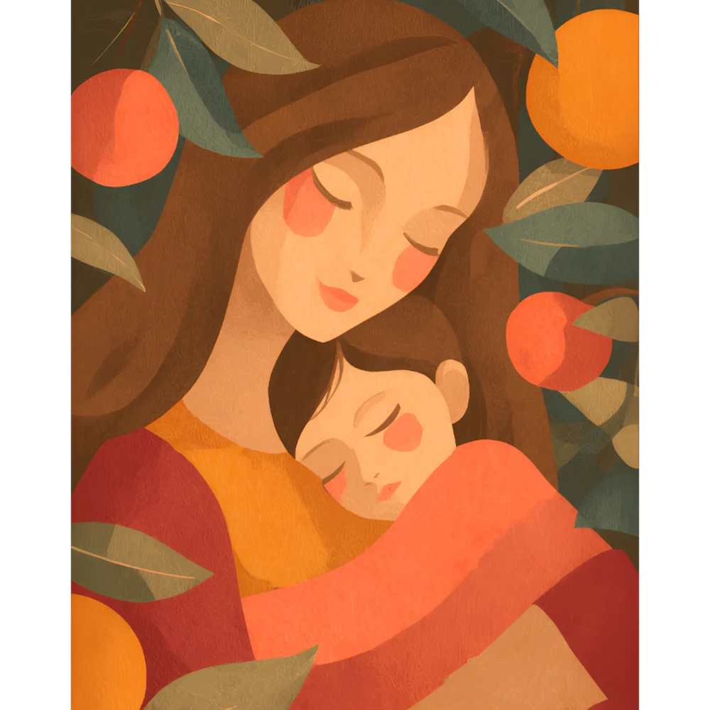 Mother And Child Inspired Paint By Number Kit For Mothers Day Gifting
