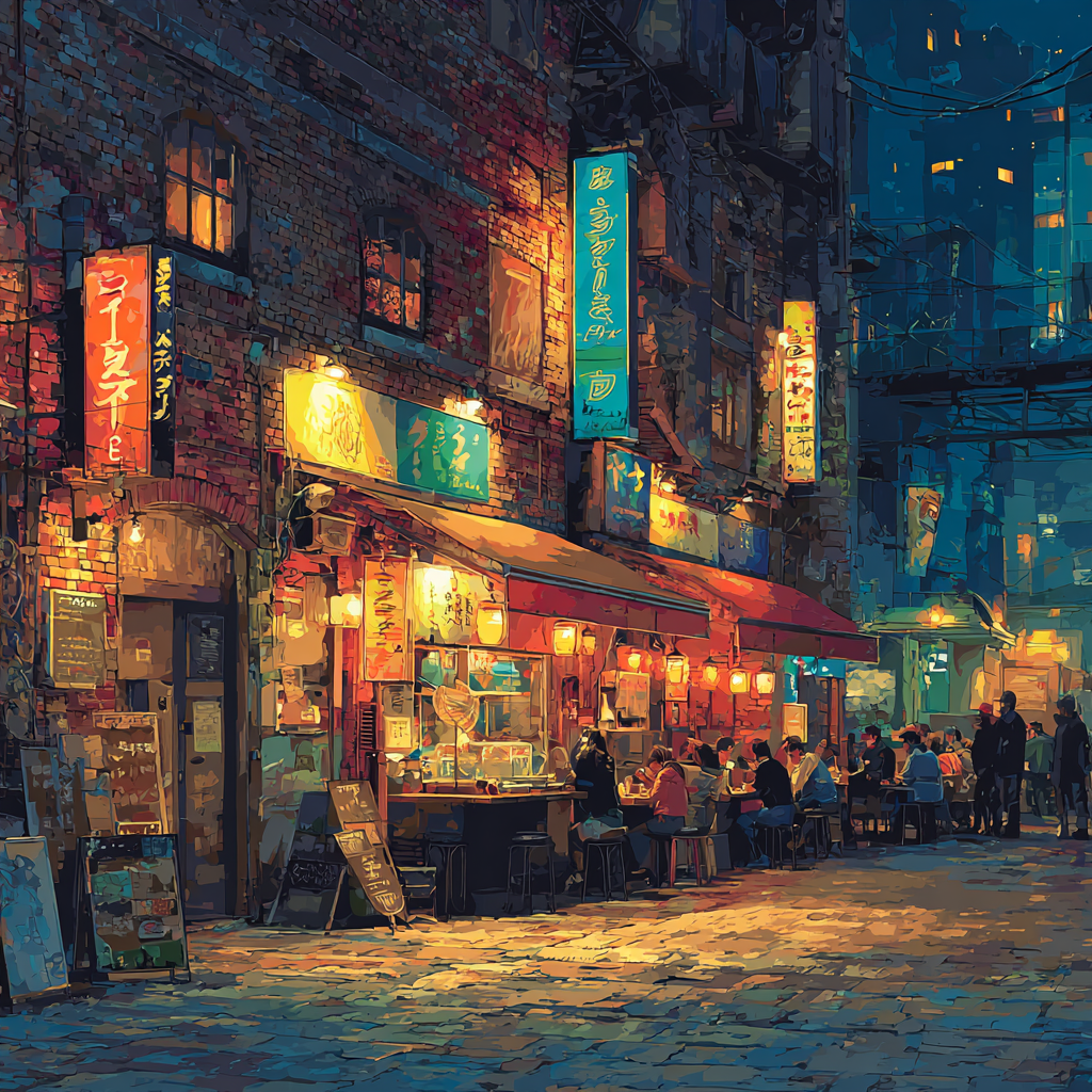 Hells Kitchen Food Alley New York United States Paint by numbers art