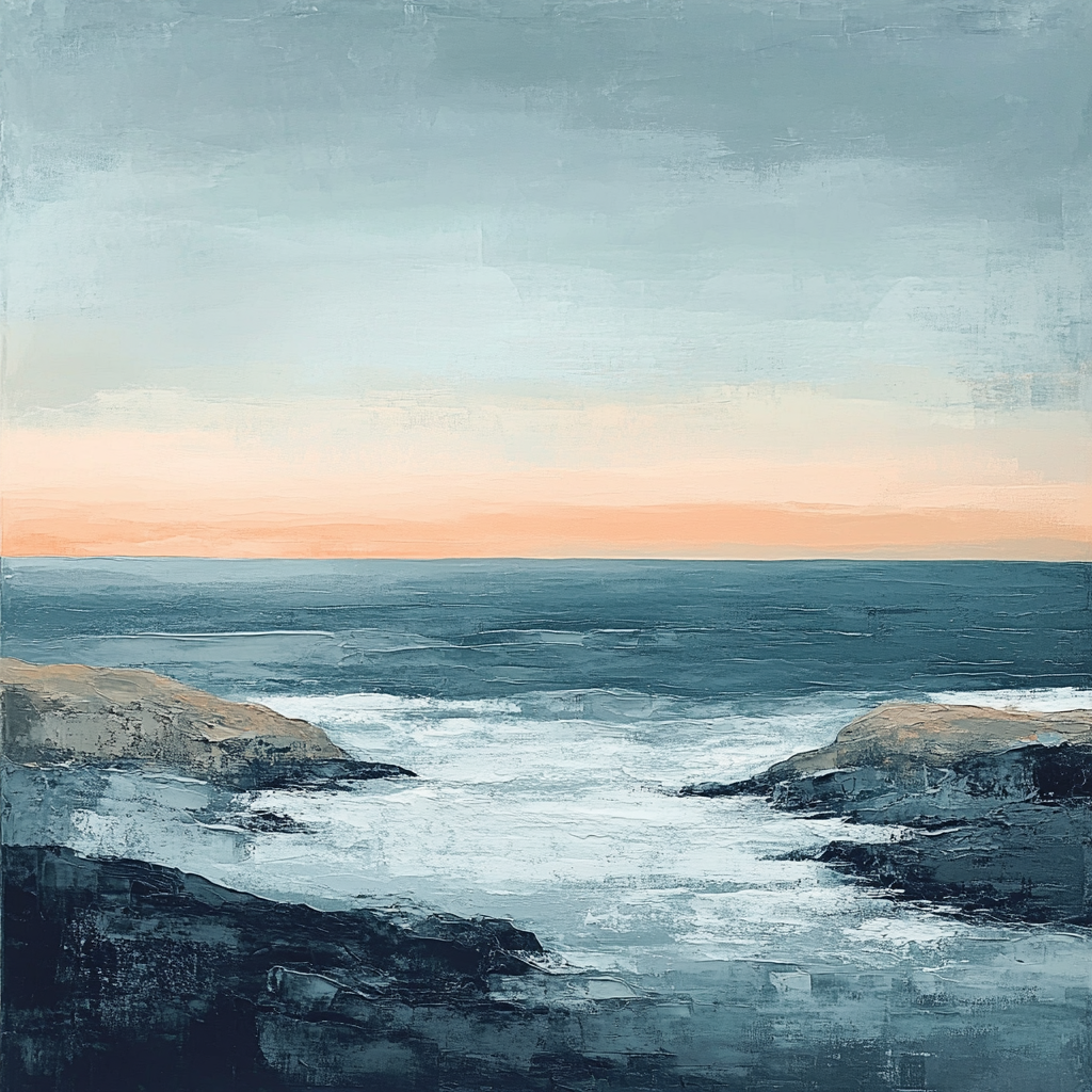 Paul Cézanne Inspired Silent Coastline Number painting