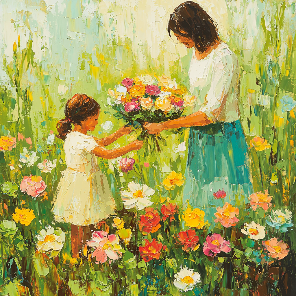 Mommy And Me In Bloom Paint By Number