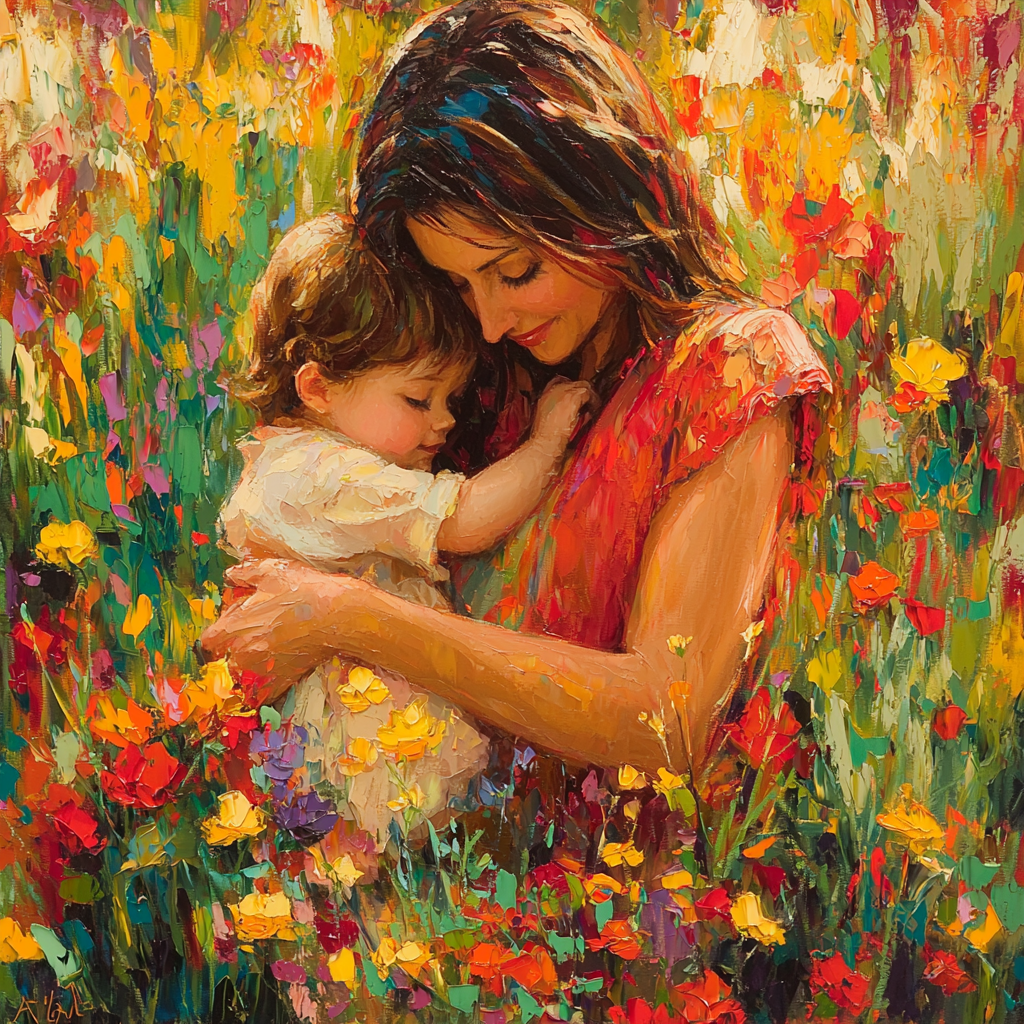 Mother's Garden Of Hugs Paint By Color