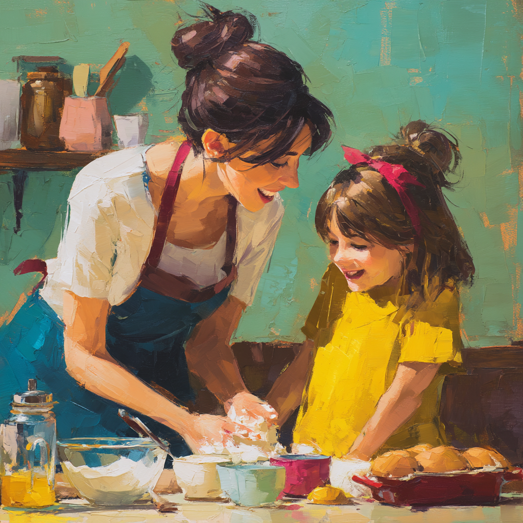 Baking Together In Love Paint By Color