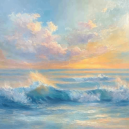 J.M.W. Turner Inspired Dreamy Dance Of The Sea Paint By Numbers Kits