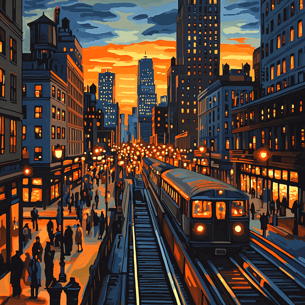 Edward Hopper Inspired Urban Cityscape Paint By Numbers Art