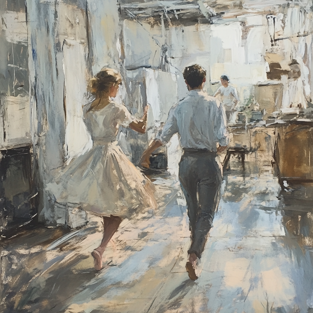 Degas Inspired Ballet Rehearsal paint by number