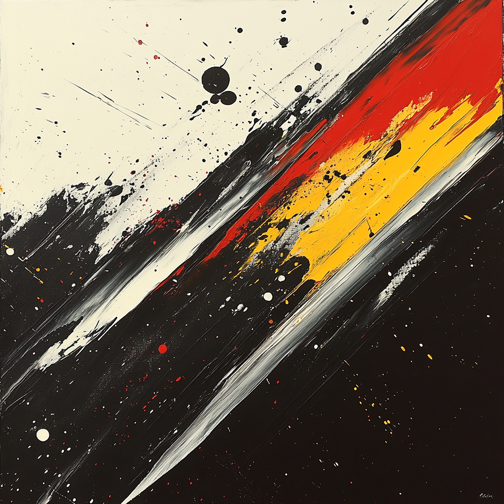 Pollock Inspired Racing Energy Paint by numbers kits