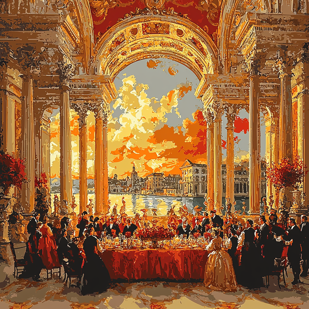 Michelangelo Inspired Renaissance Feast Number Painting