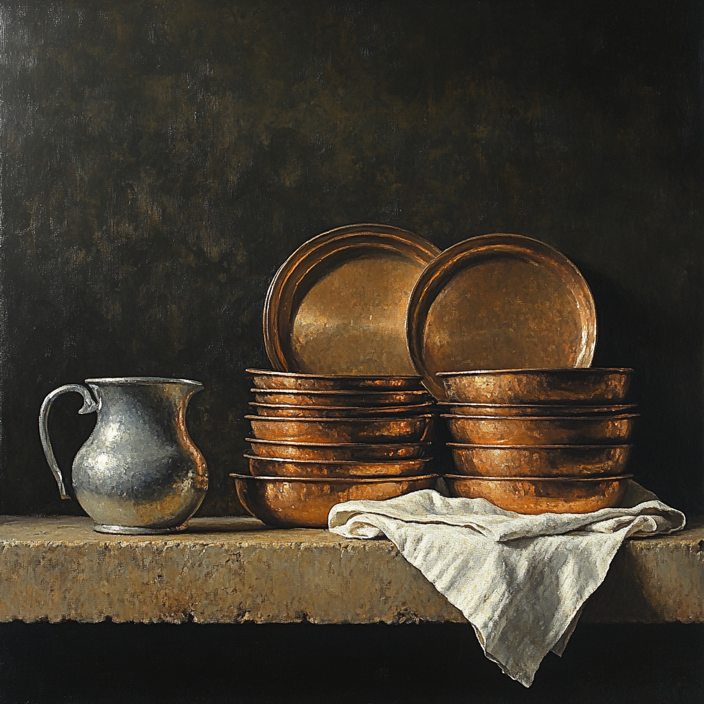 Diego Velázquez Inspired Copper And Ceramic Communion Paint by numbers art