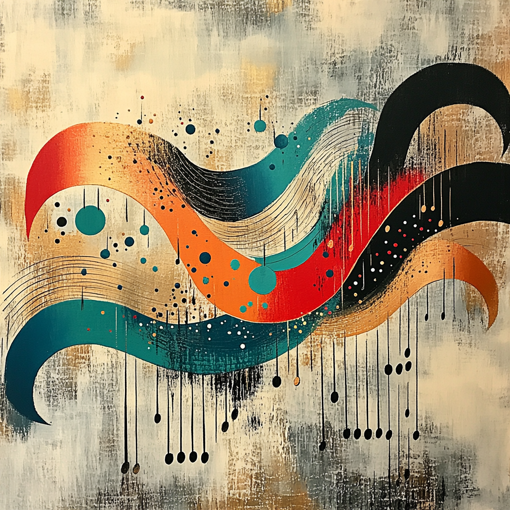 Joan Miró Inspired Melodic Ochres Paint by numbers kits