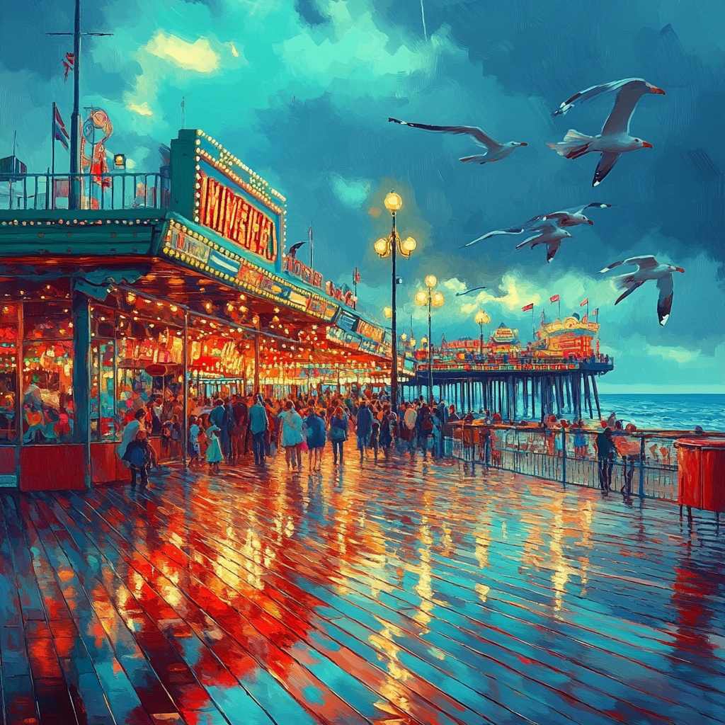 Pier And Boardwalk At Brighton United Kingdom painting number kit