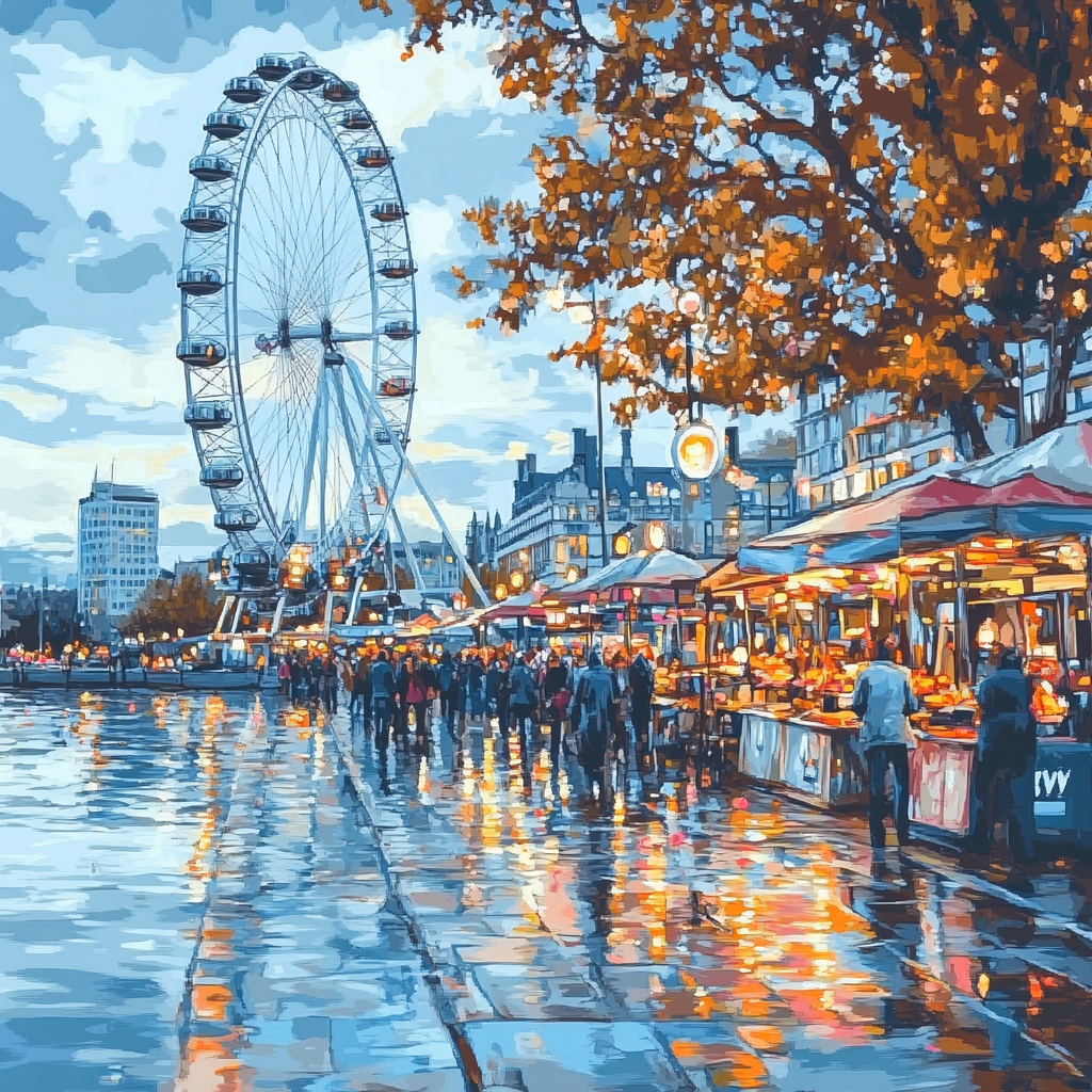 South Bank Walk London United Kingdom DIY paint by numbers