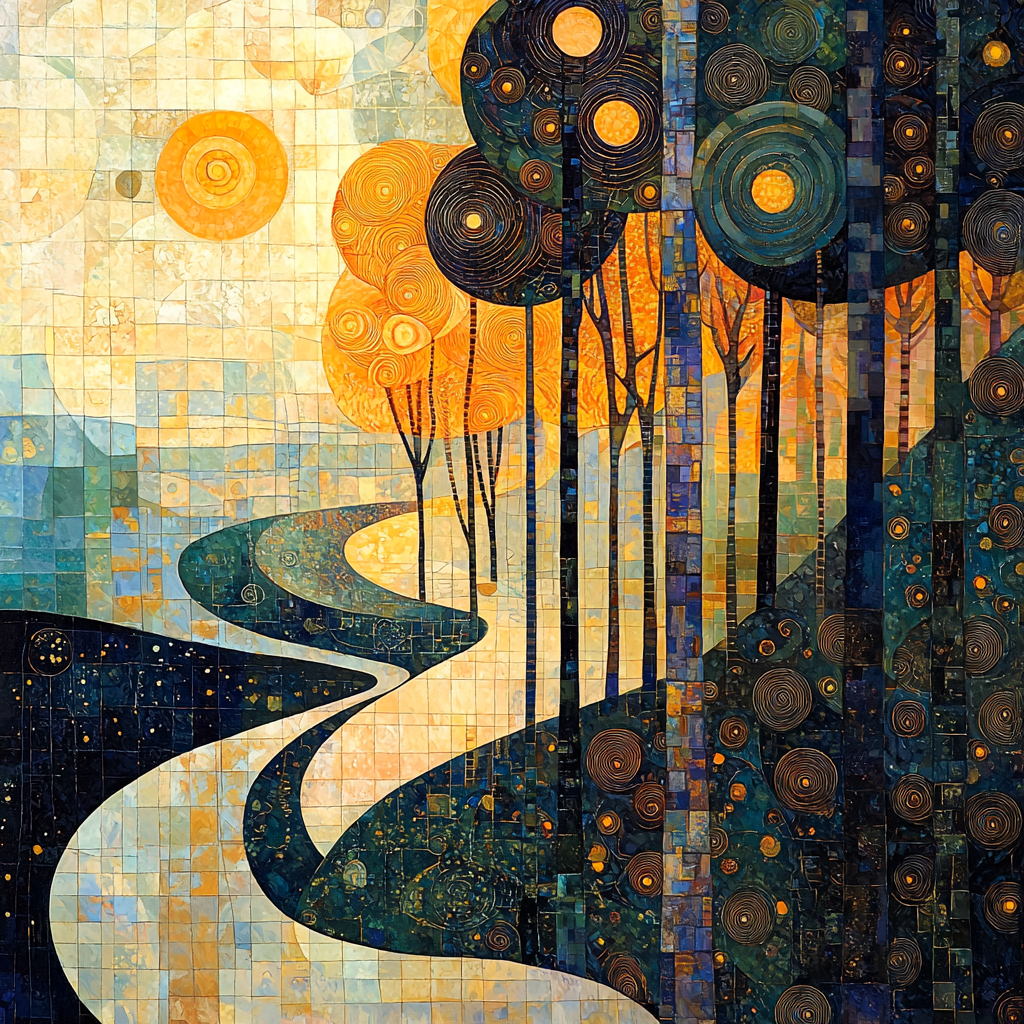 Gustav Klimt Inspired Sacred Spiral Paint By Numbers Art