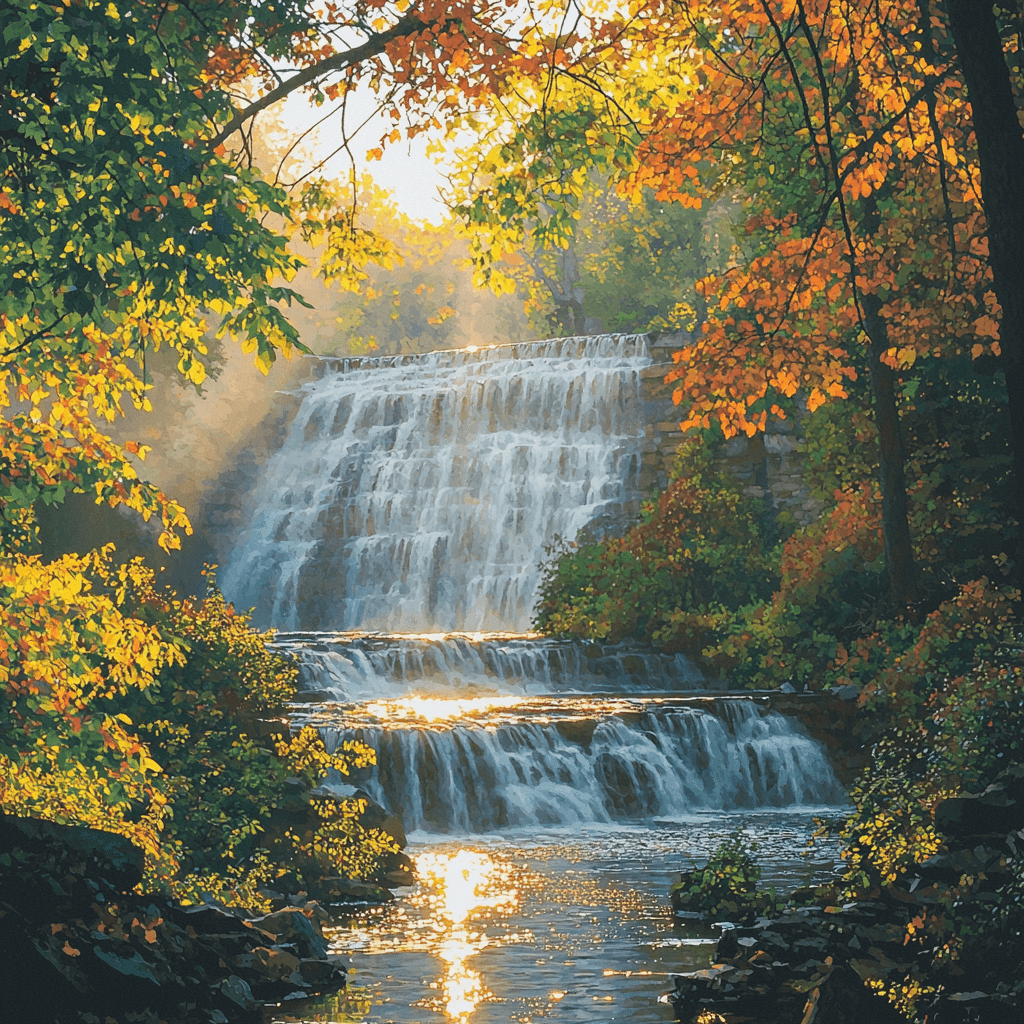 Cascades Of Cuyahoga Valley Paint By Numbers