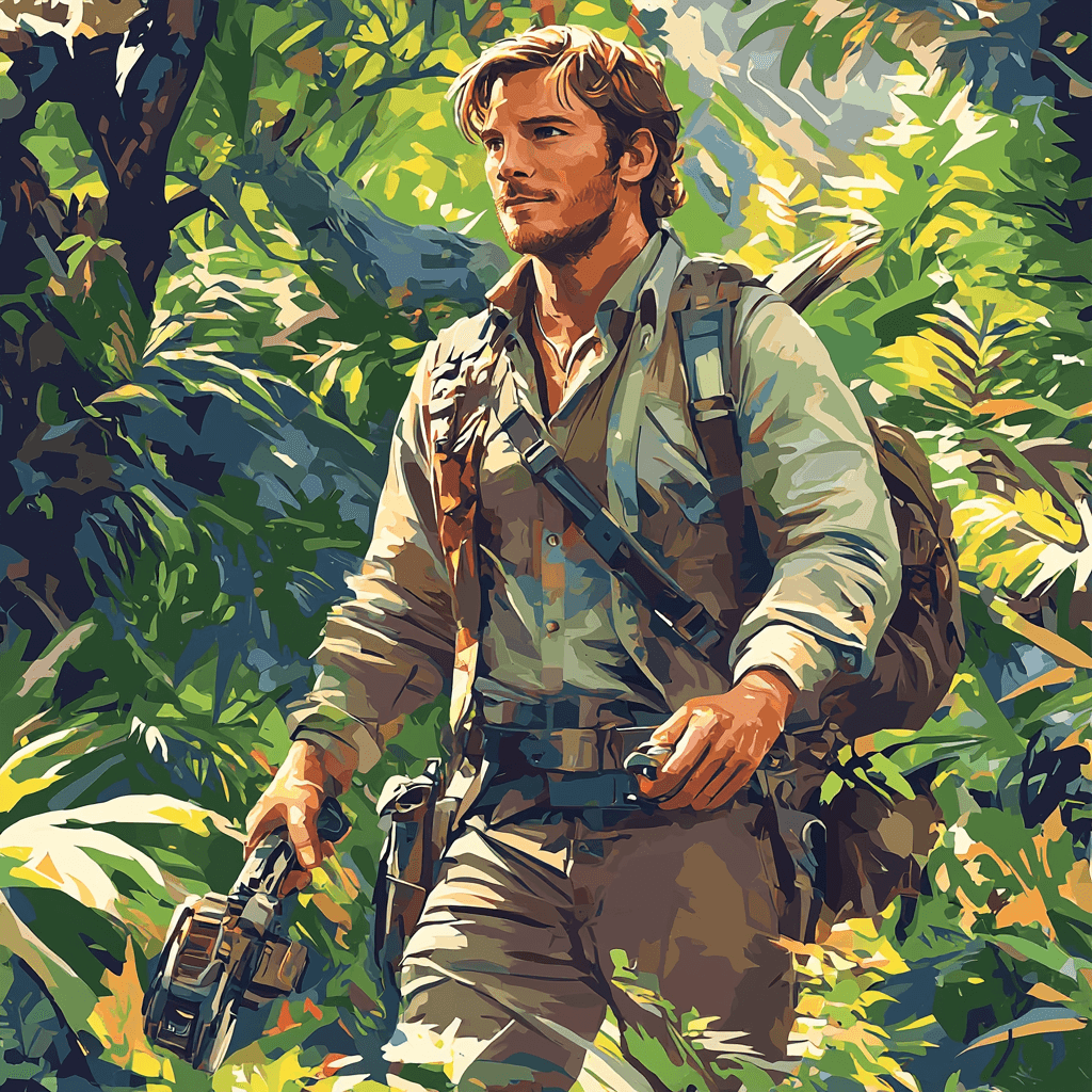 Chris Pratt: Adventuring Through Jurassic Realms Paint By Number