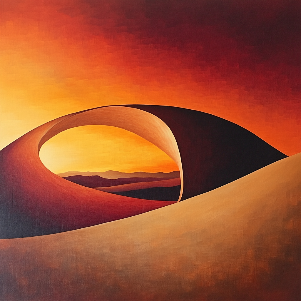 Georgia Okeeffe Inspired Radiant Desert Bone Silhouette Paint by numbers kits