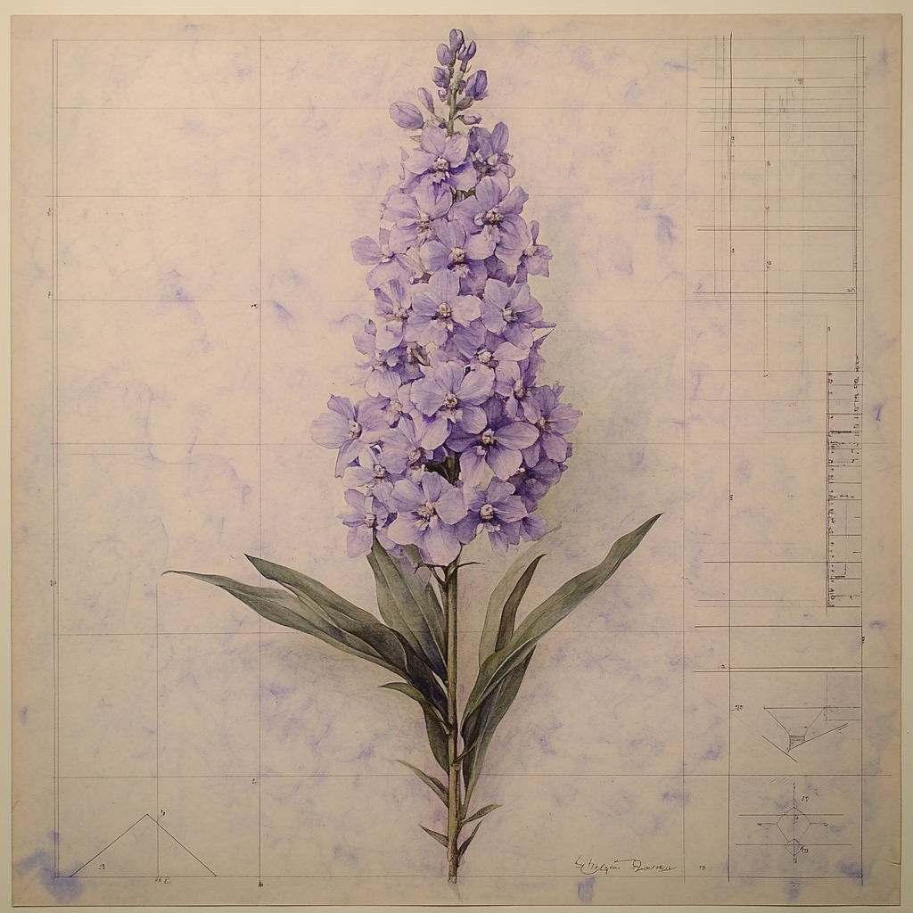 Leonardo Da Vinci Inspired Celestial Orchids paint by number