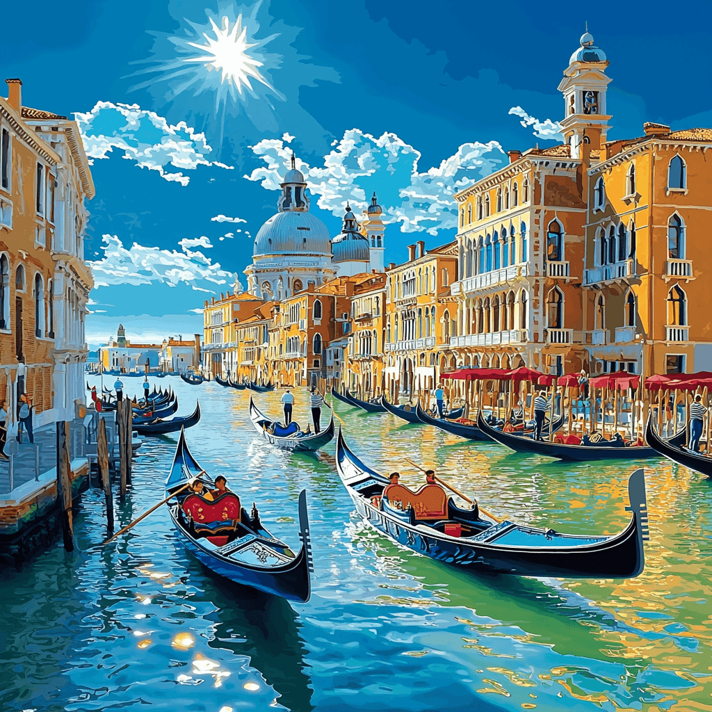 Venice's Grand Canal DIY Paint By Numbers