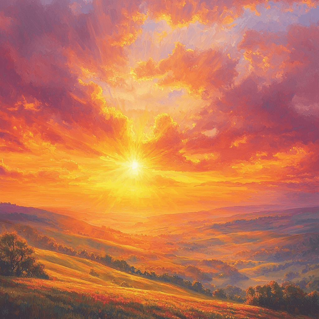 J.M.W. Turner Inspired Sunrise On The Horizon Painting By Numbers Kit