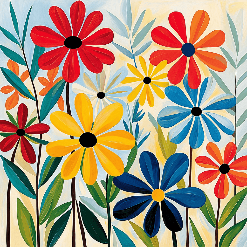 Henri Matisse Inspired Wildflower Medley Painting By Numbers Kit