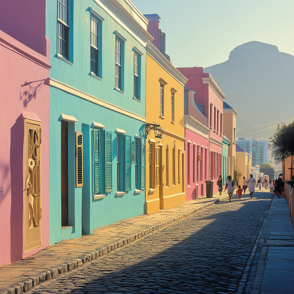 Colorful Facades Of Bo Kaap Cape Town South Africa DIY paint by numbers