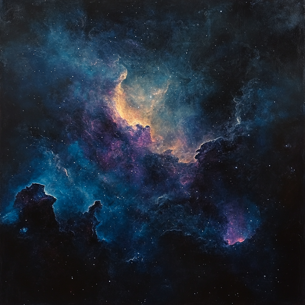 Caravaggio Inspired Celestial Nebula Paint by numbers art