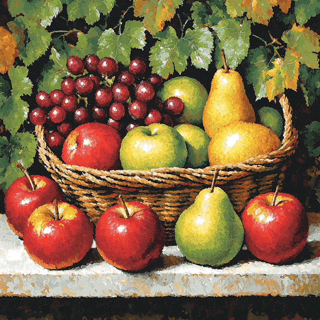 Paul Cézanne Inspired Fruits Of Nature Number Painting