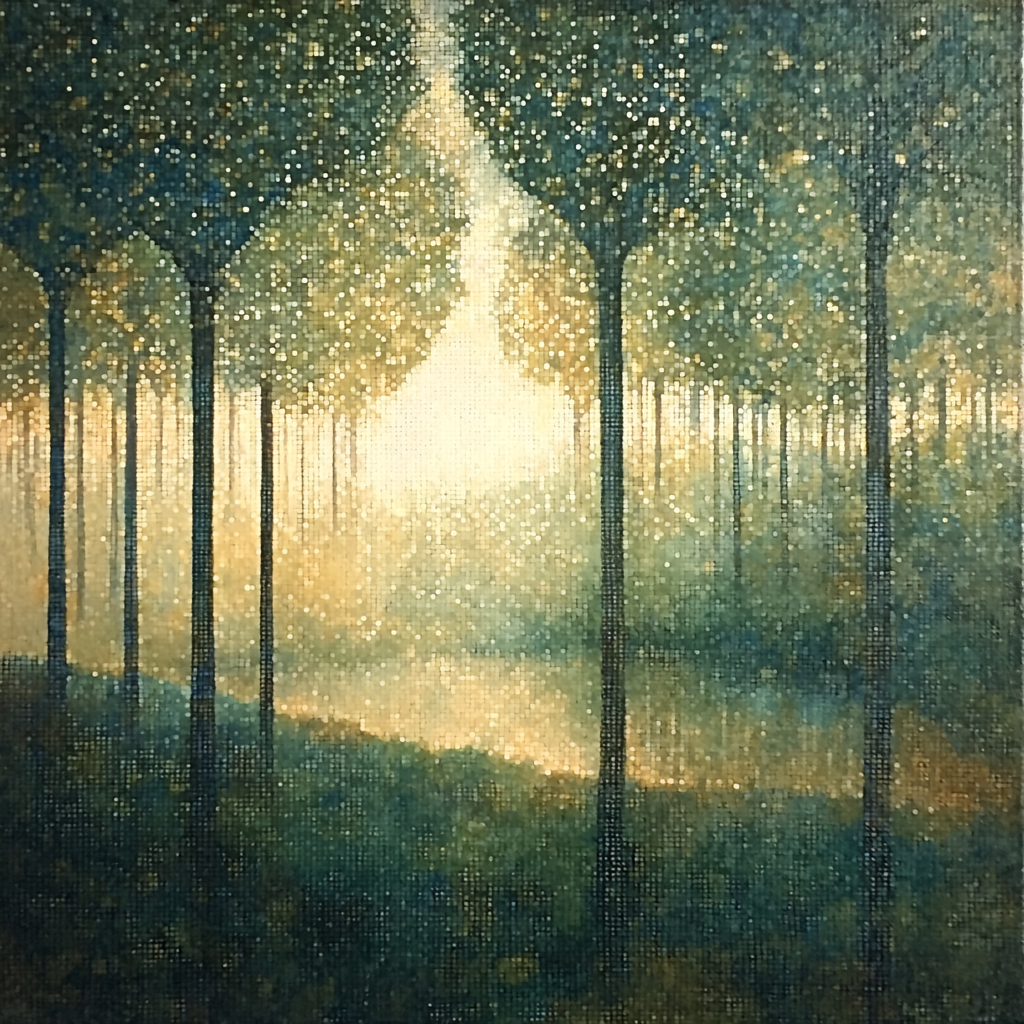 Georges Seurat Inspired Tranquil Forests Painting By Numbers Kit