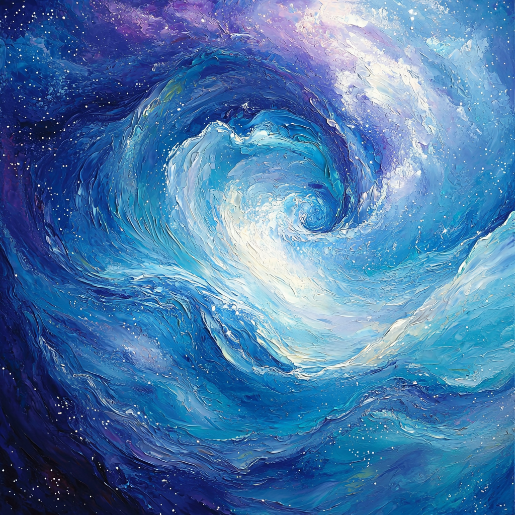 Michelangelo Inspired Galactic Currents Paint By Numbers