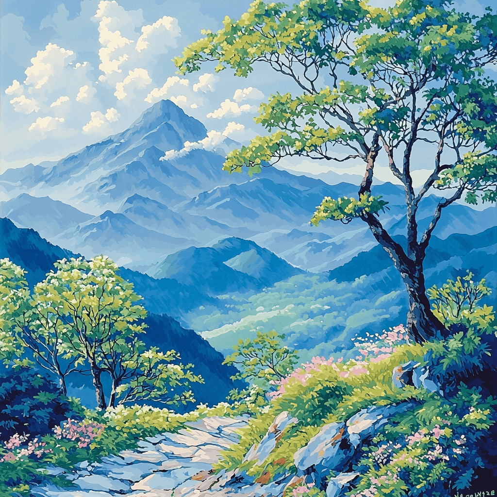 Katsushika Hokusai Inspired Hokusai's Mountain Serenity Paint By Numbers