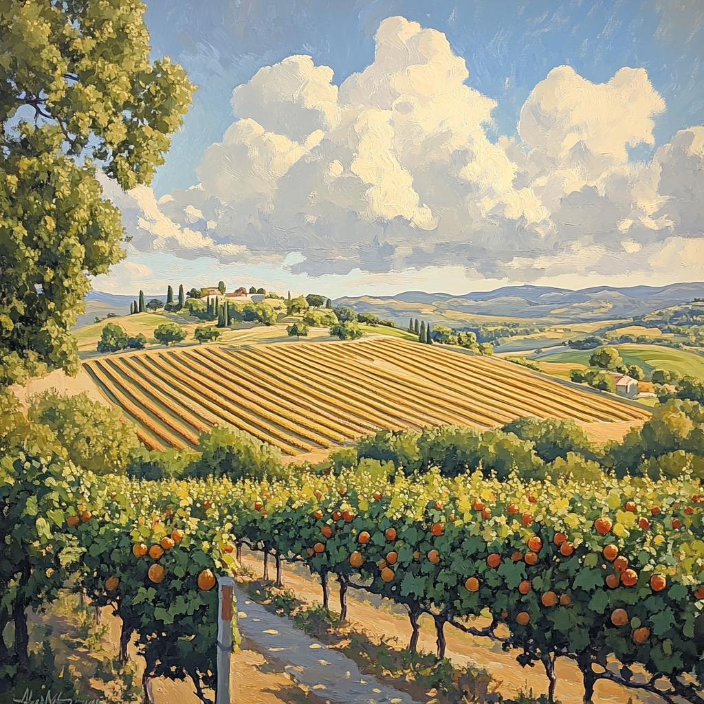 Cezanne Inspired Vineyard Study paint by number