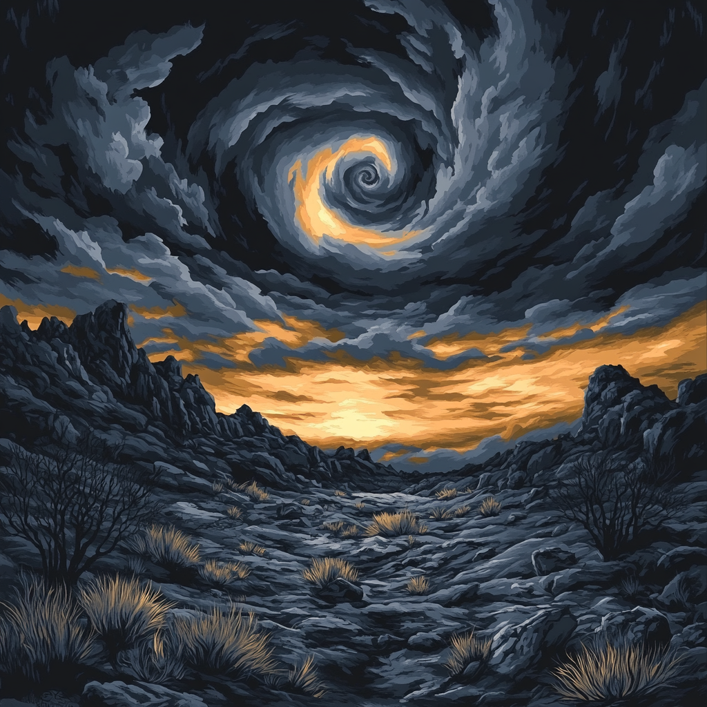 Francisco Goya Inspired Twilight Desolation On Rocky Moor paint by numbers