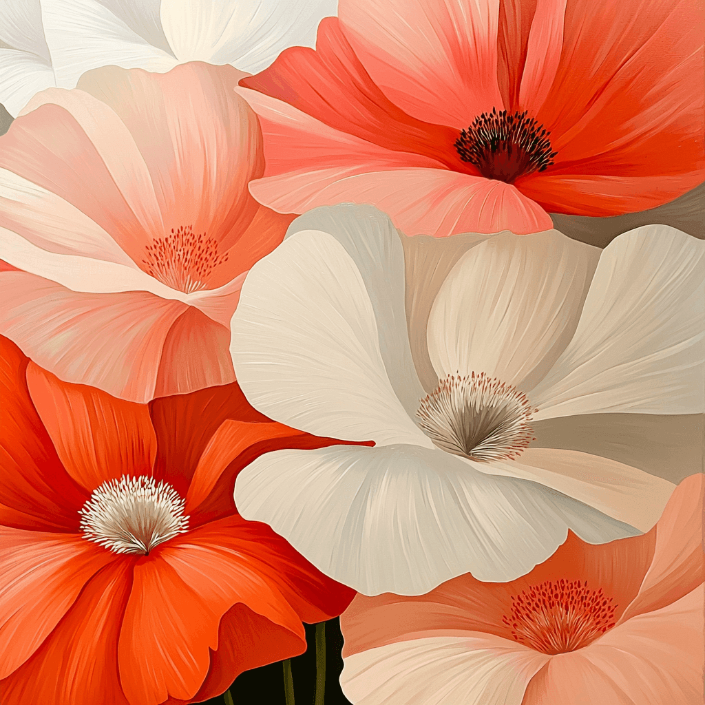 Georgia O'Keeffe Inspired Modern Petals Paint By Numbers Kits