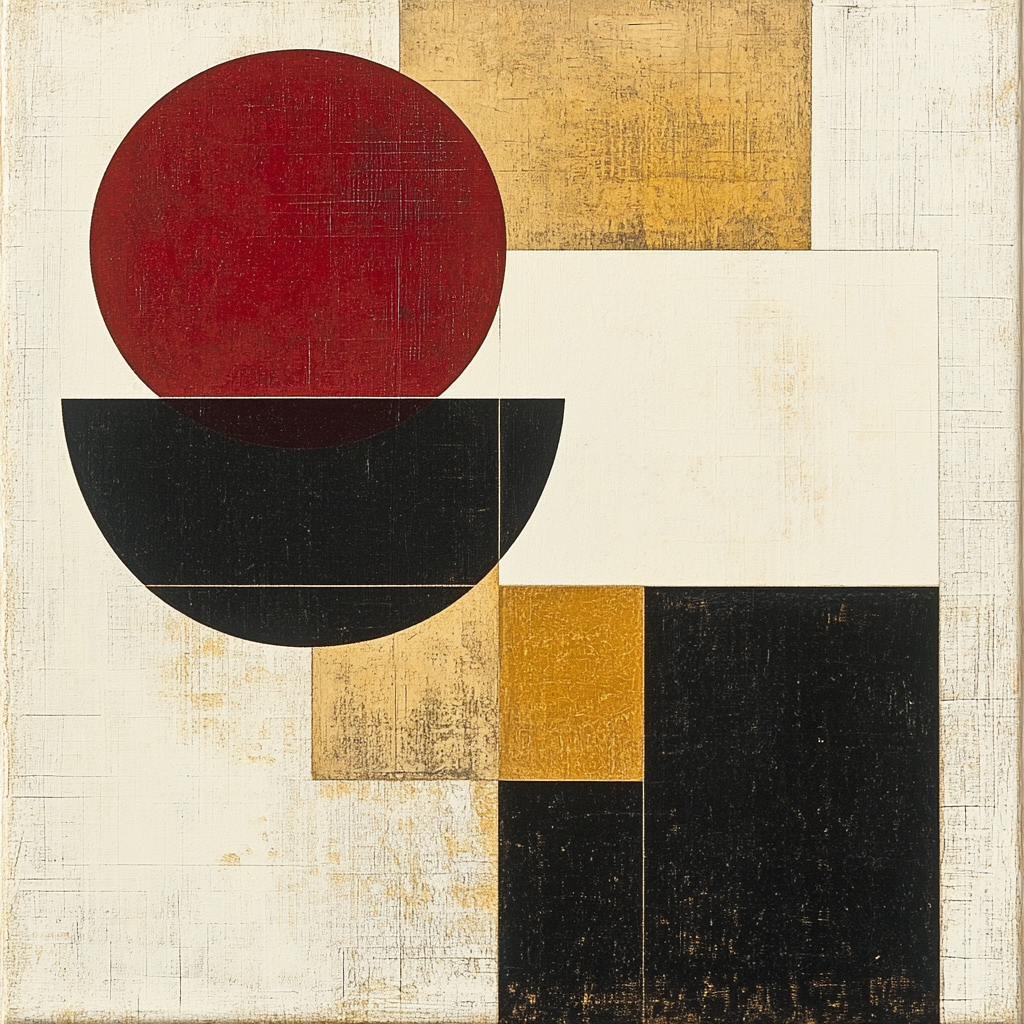 Kazimir Malevich Inspired Harmony Of Pure Form Number painting