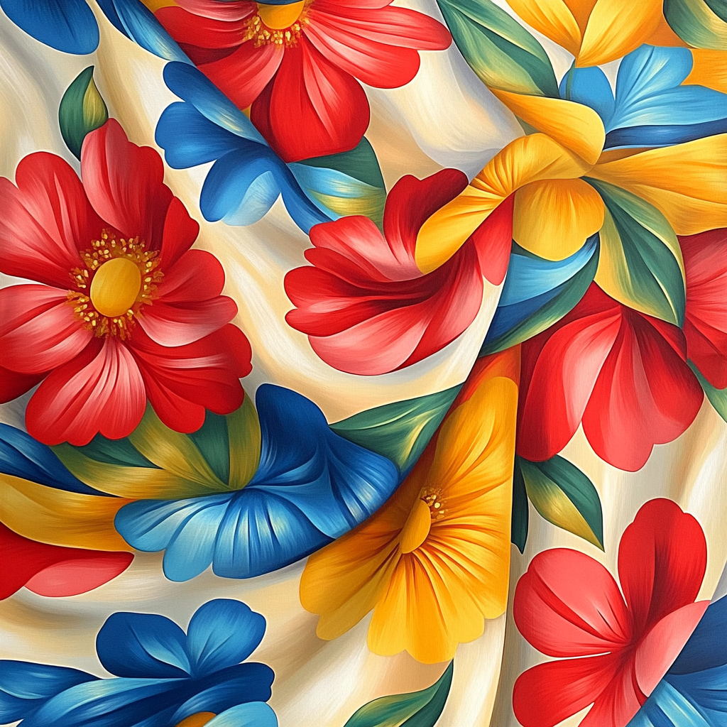 Henri Matisse Inspired Floral Scarf paint by color