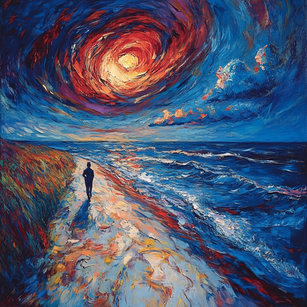 Edvard Munch Inspired Stormy Emotions Paint by numbers art