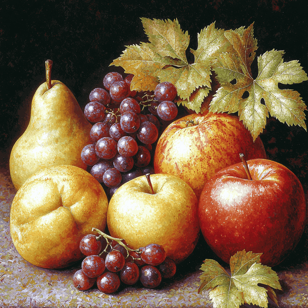 Leonardo Da Vinci Inspired Leonardo's Fruit Still Life DIY Paint By Numbers
