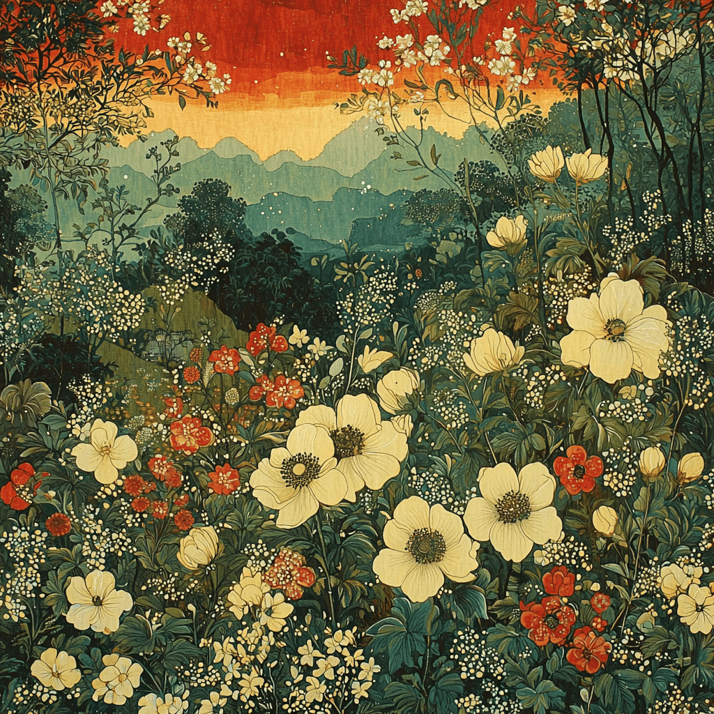 Nandalal Bose Inspired Mythical Flora Paint By Numbers Kits