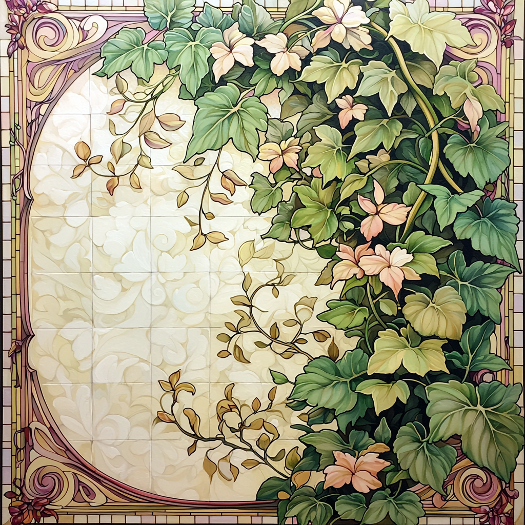 Alphonse Mucha Inspired Harmony In Botanical Rhythm Paint By Color