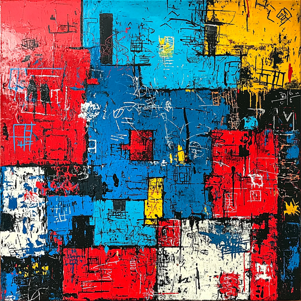 Jean-Michel Basquiat Inspired Metaphysical Conversations Numbered Painting Kits