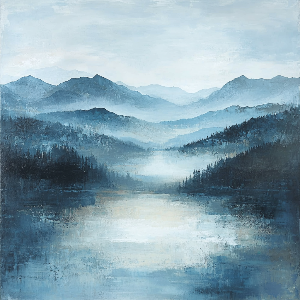 Paul Cézanne Inspired Misty Mountain Dreams Paint By Numbers