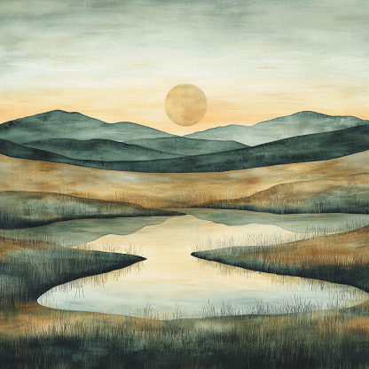 Nandalal Bose Inspired Serenity In Silence Paint By Color