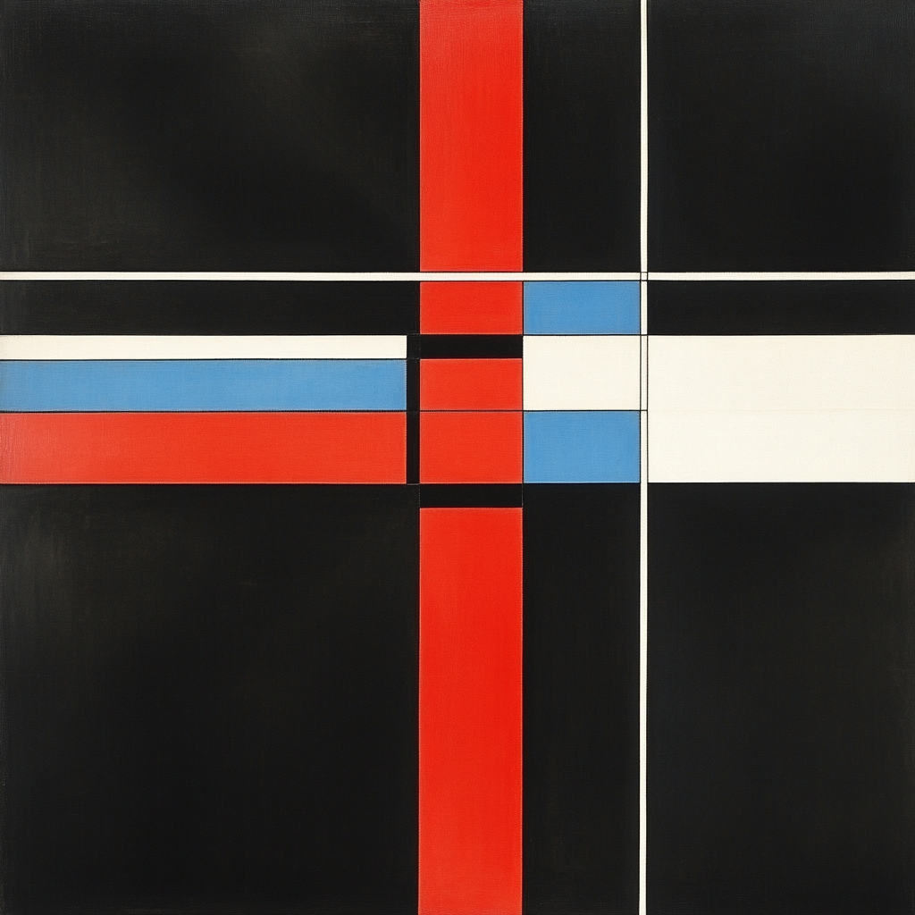 Kazimir Malevich Inspired Orbital Silence Number painting