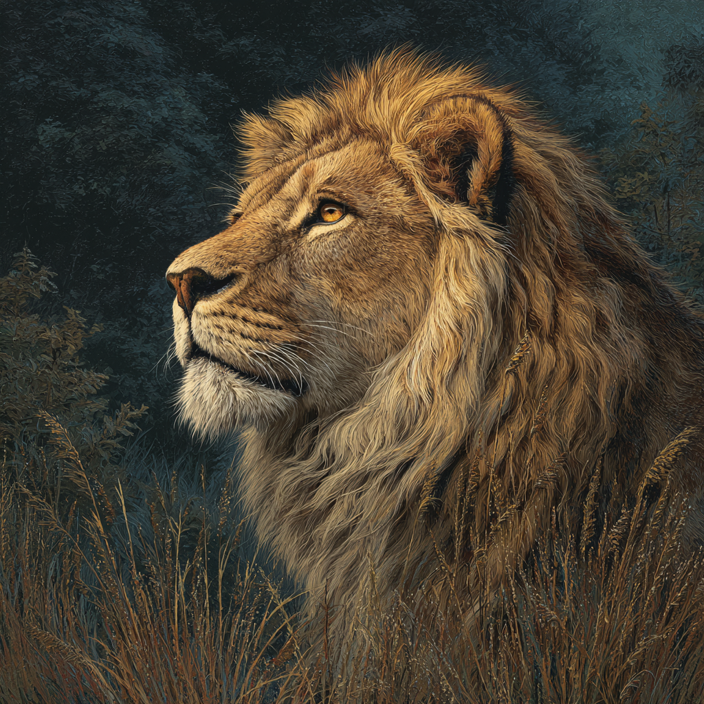 Edwin Landseer Inspired Regal Lion paint by color