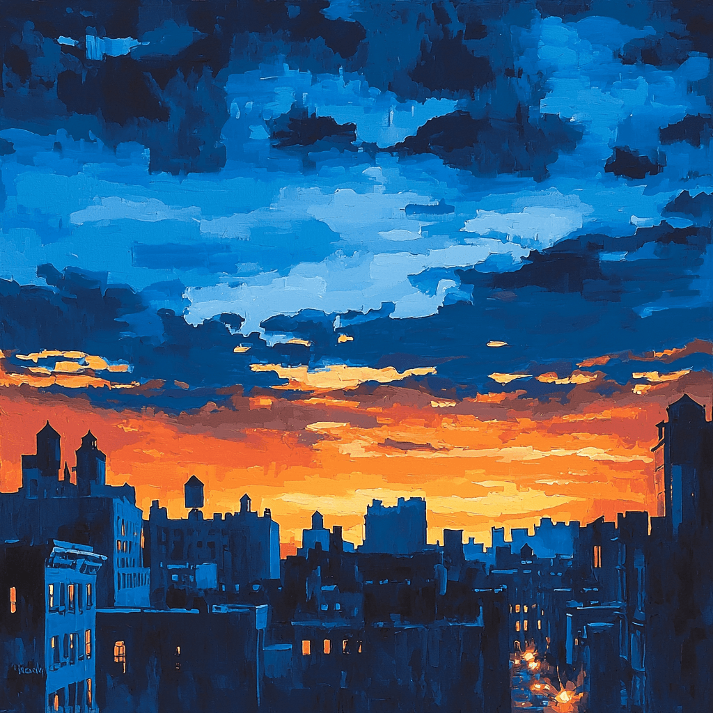 Edward Hopper Inspired Urban Sunset Vibes Numbered Painting Kits